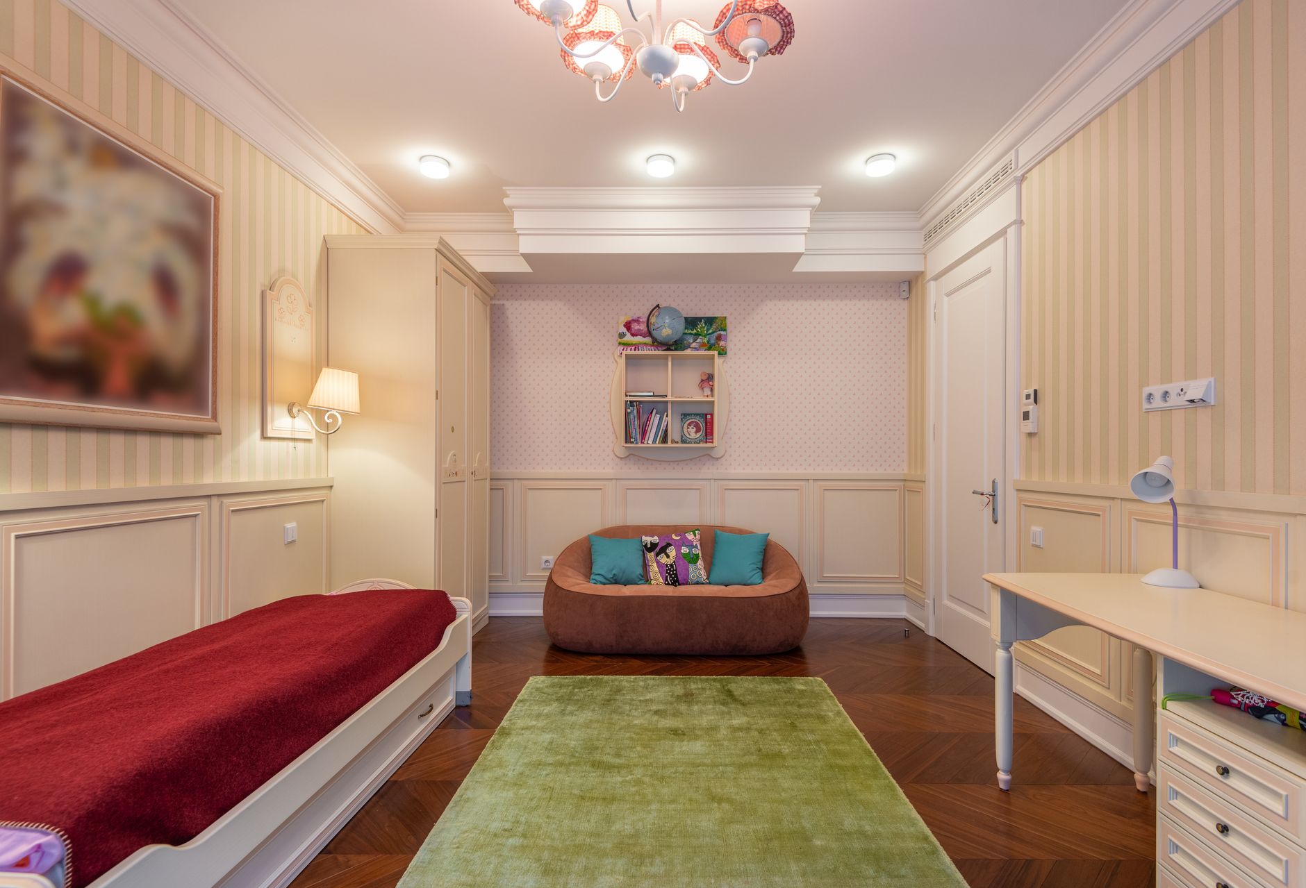 Chambre d’enfant fraîchement décorée